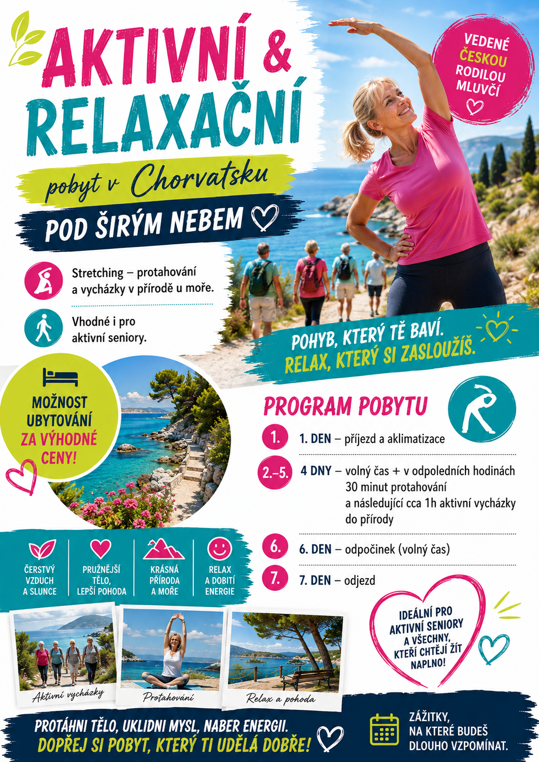 Aktivní a relaxační pobyty v Chorvatsku