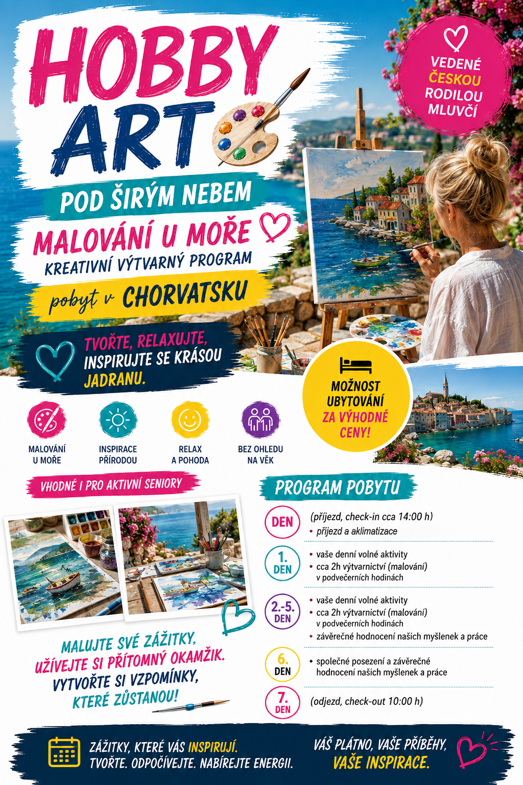 Pobyty v Chorvatsku - Hobby Art u moře