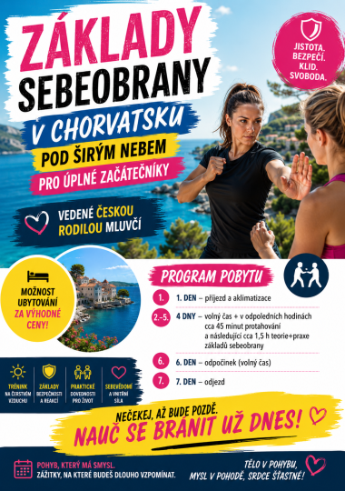 Základy sebeobrany – pobyty u moře v Chorvatsku